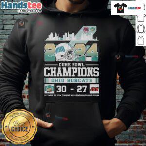 Good Ohio Bobcats Honor Cure Bowl Champs 2024 Hoodie showcasing team pride and championship spirit.