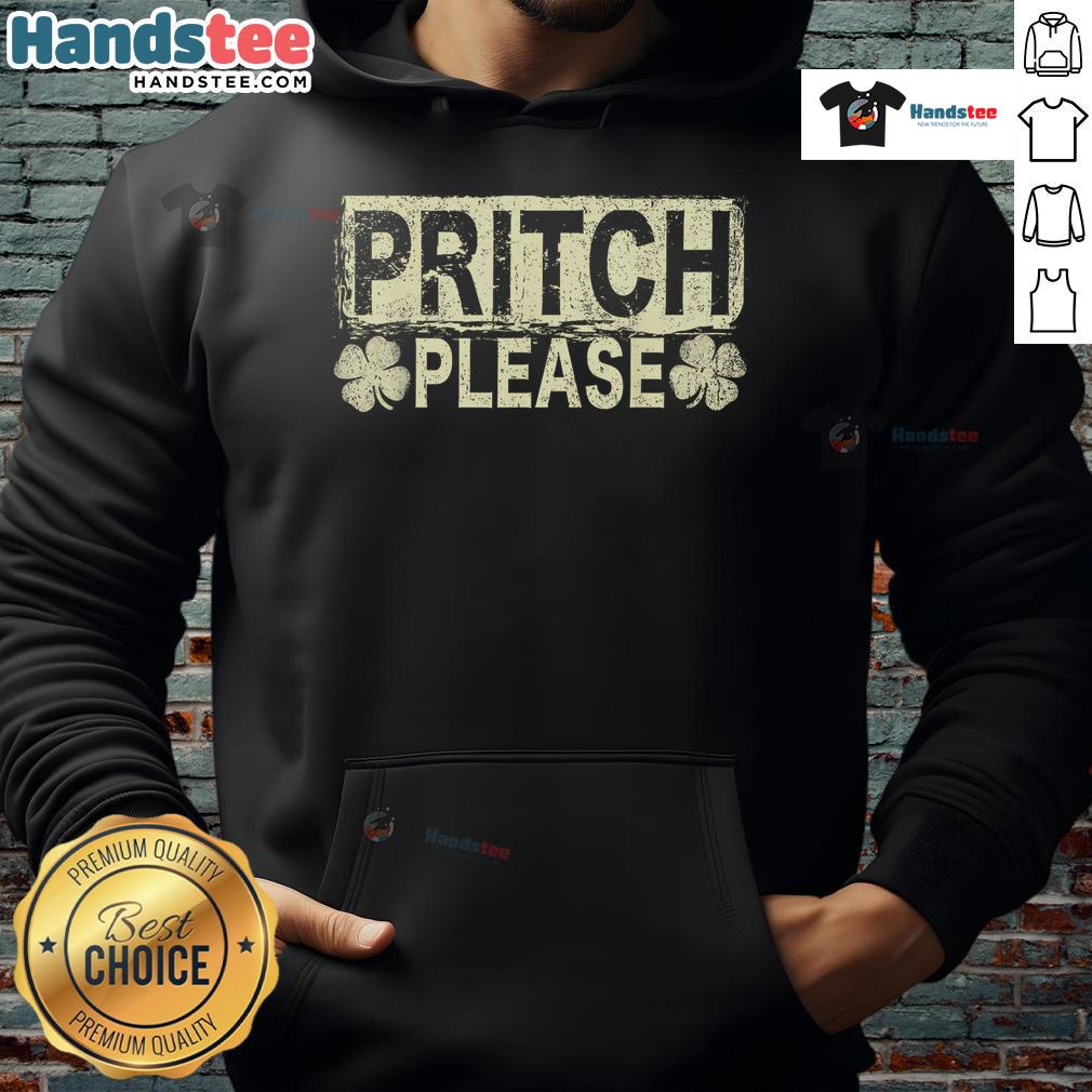 Model wearing a stylish Good Pritch Please Hoodie in a vibrant color, showcasing its trendy design and comfortable fit.
