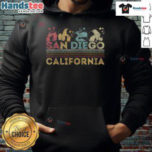 Vintage Good San Diego Retro Panda Zoo California hoodie showcasing playful panda design on a cozy garment.