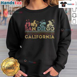 Good San Diego Retro Panda Zoo California vintage sweatshirt with colorful panda graphic and cozy design.