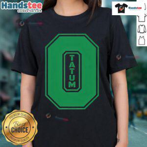 Good Tatum in number 0 green tee showcases style and brilliance in this trendy ladies' apparel.