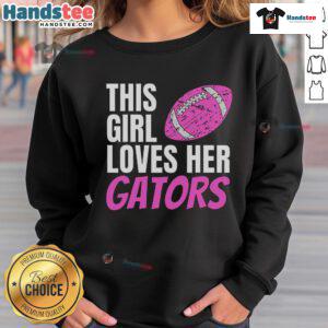 Good This Girl Loves Her Gators ladies halftime notch sweatshirt in vibrant colors, perfect for game day style.
