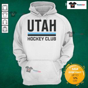 Alt Text: Good Utah Hockey Club Bar Lockup Hoodie featuring a stylish design, perfect for fans and players of Utah hockey.