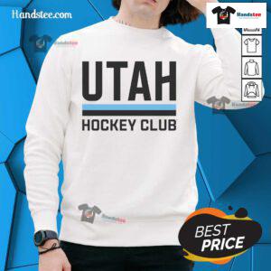 Good Utah Hockey Club Bar Lockup Sweatshirt featuring a stylish design for fans and players of Utah hockey.