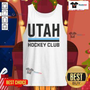 Good Utah Hockey Club bar lockup tank top featuring bold graphics, perfect for fans and players of Utah hockey.