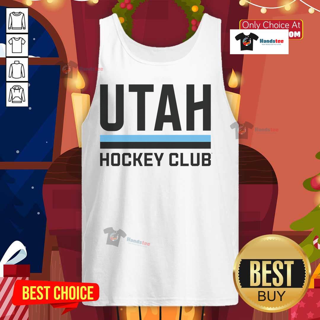 Good Utah Hockey Club bar lockup tank top featuring bold graphics, perfect for fans and players of Utah hockey.