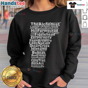 Cozy sweatshirt featuring 'Good Vermont Breweries' design, perfect for craft beer lovers and Vermont enthusiasts.