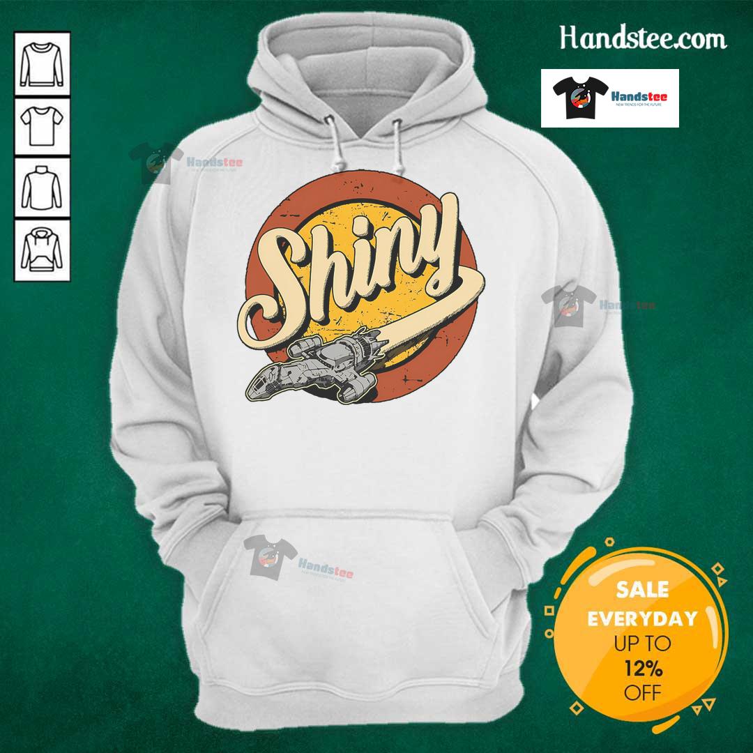 Vintage Firefly Serenity hoodie, shiny design, celebrating fandom since 2002, perfect for fans of the cult classic series.