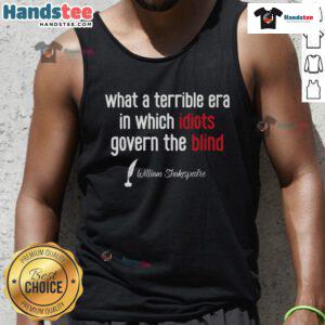 Good What A Terrible Era Tank Top featuring a bold graphic critique of blind governance, perfect for statement fashion.