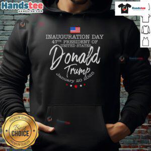 Alt Text: Hot Donald Trump Inauguration Day January 20, 2025 hoodie featuring bold graphics and vibrant colors.
