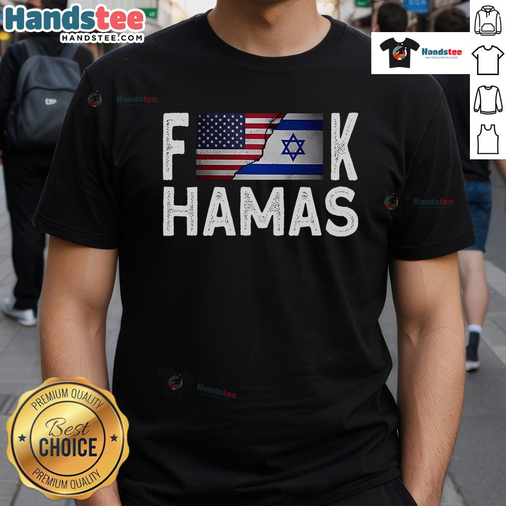 Hot I Stand With Israel Fuck Hamas T-Shirt design featuring bold text and vibrant colors, showcasing support for Israel.