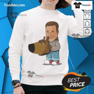 Alt Text: Hot Kevin James 'He's Been Unmasked' Chill Guy meme sweatshirt with vibrant colors and cozy design.