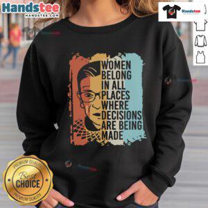 Hot RBG Ruth Bader Ginsburg feminist political sweatshirt featuring bold graphics and empowering quotes for activists.