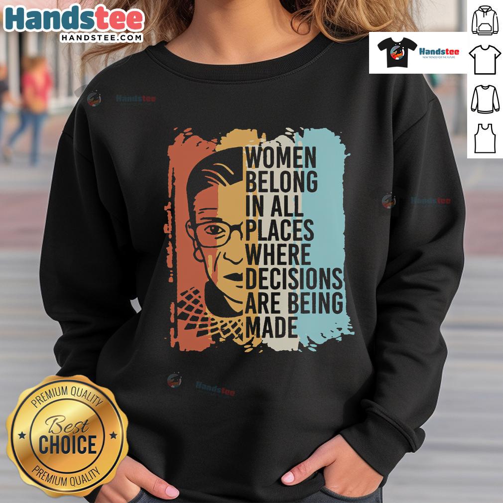 Hot RBG Ruth Bader Ginsburg feminist political sweatshirt featuring bold graphics and empowering quotes for activists.