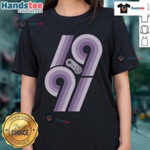 Nice 1991 Super Gamer Ladies Tee featuring a retro gaming design, perfect for female gamers and vintage style enthusiasts.