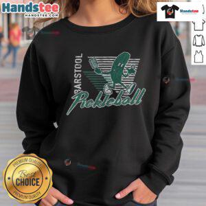 Stylish Nice Barstool Pickleball X Sweatshirt in gray, perfect for casual wear and pickleball enthusiasts.