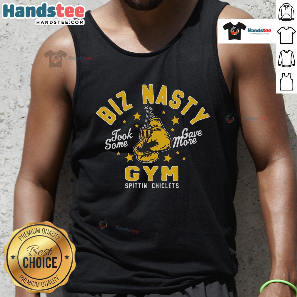 Stylish Nice Biz Nasty gym tank top featuring 'Took Some, Gave More' slogan, perfect for fitness enthusiasts and chic looks.