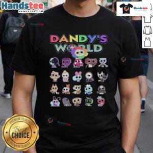 Nice Dandy's World Characters Costume T-Shirt featuring vibrant designs of beloved characters for fans and collectors.