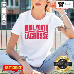 Nice Dixie Youth Lacrosse Ladies Tee featuring vibrant colors and a stylish design for young lacrosse fans.