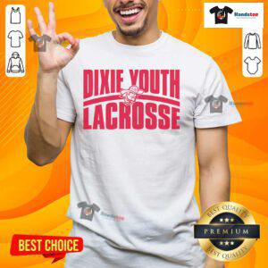 Nice Dixie Youth Lacrosse T-Shirt featuring vibrant team colors and logo, perfect for young lacrosse players.