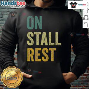 Cozy Nice On Stall Rest Horse Hoodie in a stylish design, perfect for horse lovers and equestrian enthusiasts.