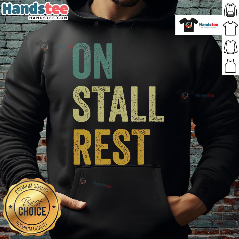 Cozy Nice On Stall Rest Horse Hoodie in a stylish design, perfect for horse lovers and equestrian enthusiasts.