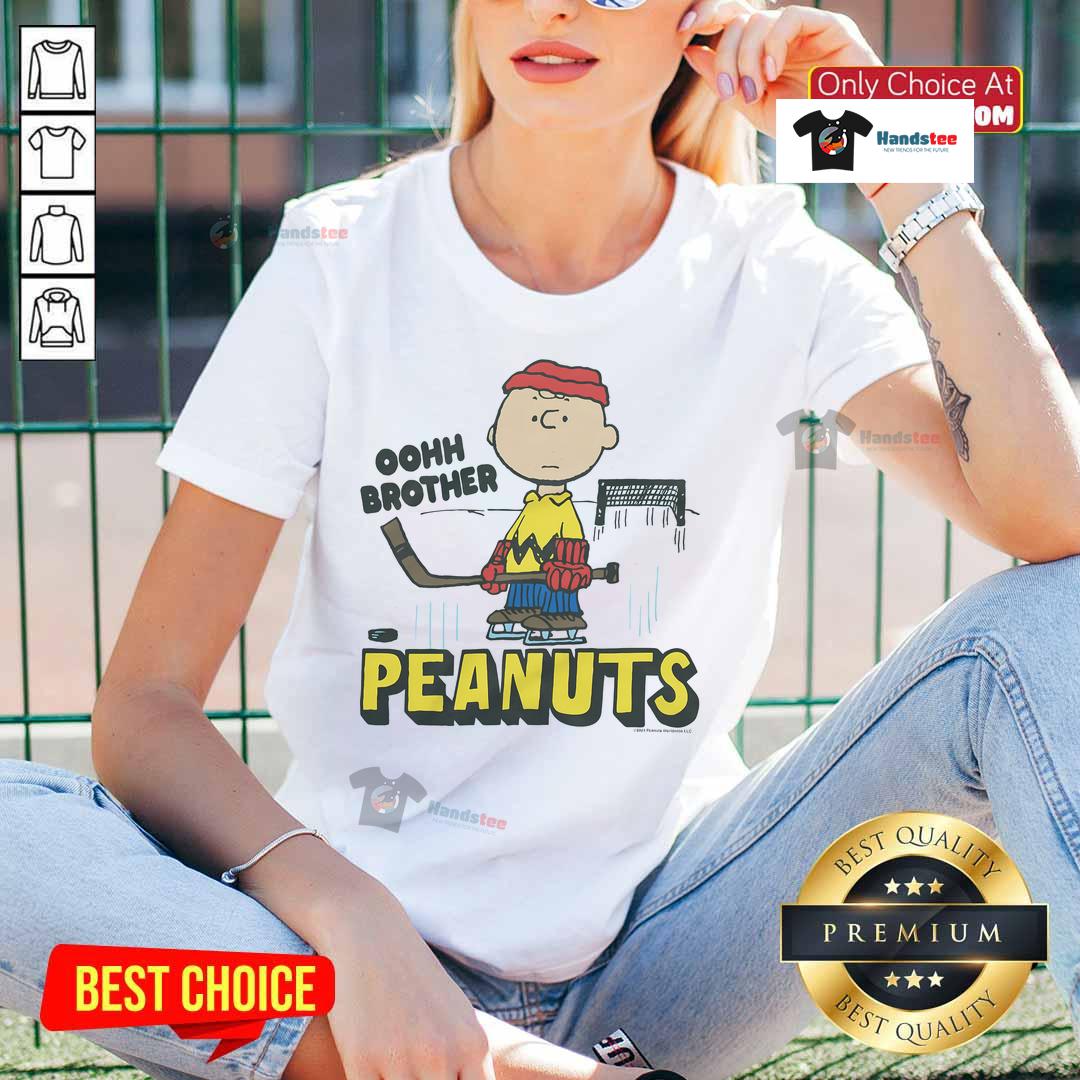 Nice Peanuts Charlie Brown Oohh Brother ladies tee featuring iconic characters in a fun design, perfect for fans.