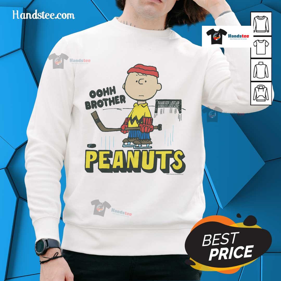 Nice Peanuts Charlie Brown Oohh Brother sweatshirt featuring iconic cartoon characters in a colorful design.
