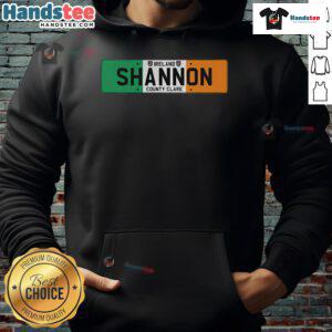 Cozy hoodie featuring 'Nice Shannon, Ireland, County Clare' design, perfect for showcasing your love for this scenic region.