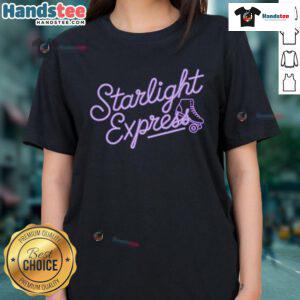 Nice Starlight Musical Theater Express Broadway Theatre ladies tee showcasing vibrant design and comfortable fit.