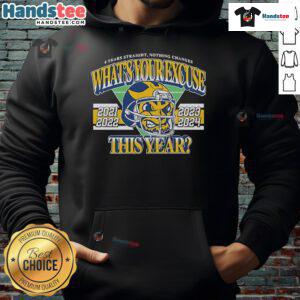 Official hoodie featuring '4 Years Straight: Nothing Changes, What's Your Excuse?' for 2021-2024.