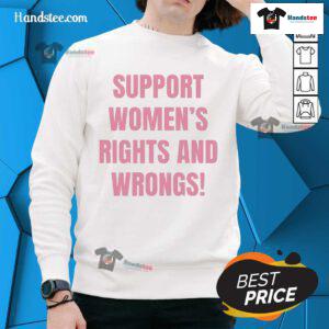 Official Cancelled Podcast sweatshirt supporting women's rights and wrongs, featuring bold logo and comfortable design.