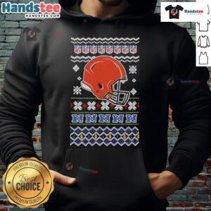 Alternative view of Official Cleveland Browns NFL Football Christmas Helmet T-Shirt