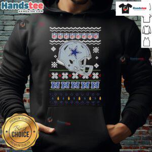 Alternative view of Official Dallas Cowboys NFL Football Christmas Helmet T-Shirt