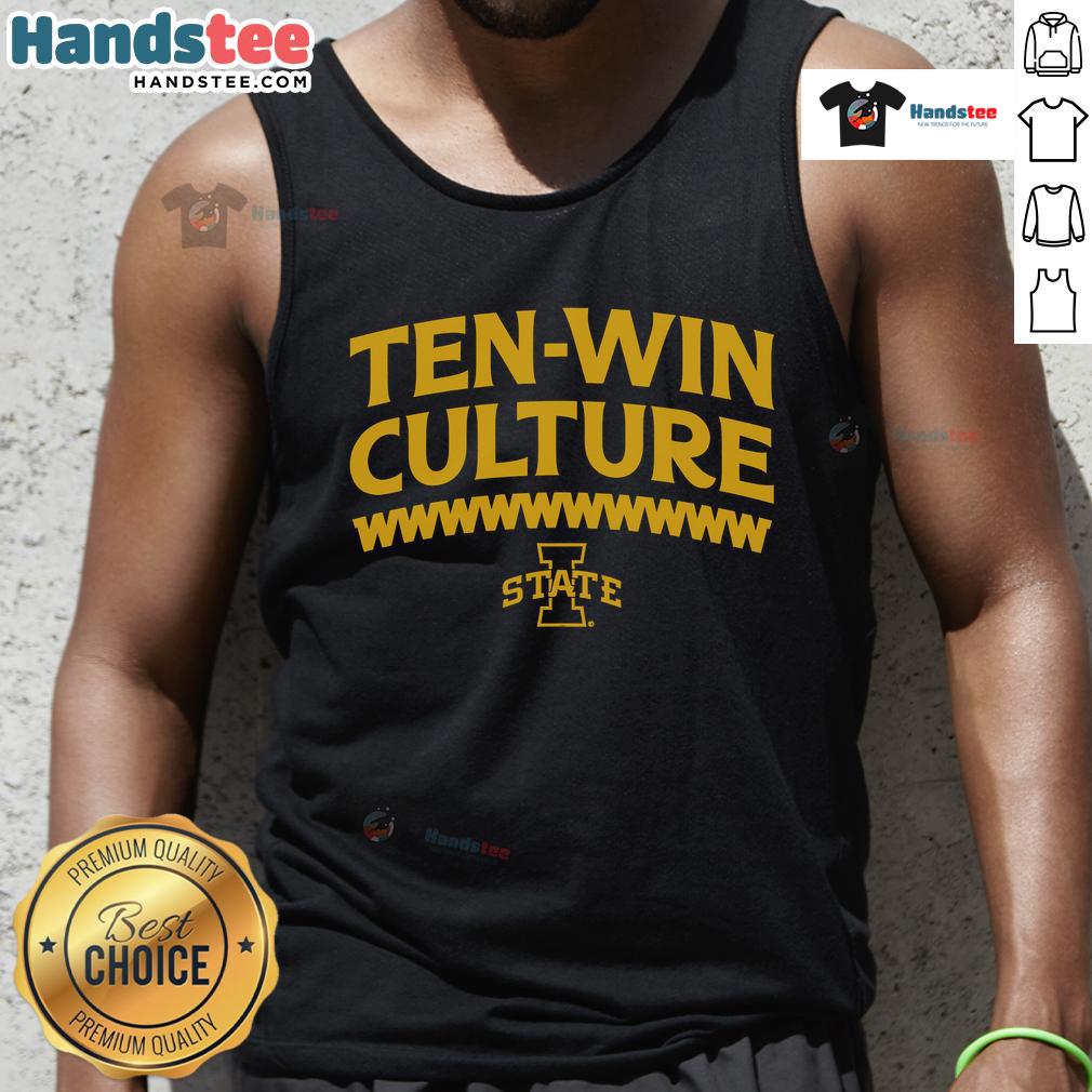 Official Iowa State Football 10 Win Culture Tank Top showcasing team pride and stylish athletic wear for fans.
