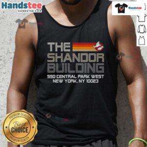 Premium Ghostbusters The Shandor Building tank top featuring iconic logo and stylish design for fans of the franchise.