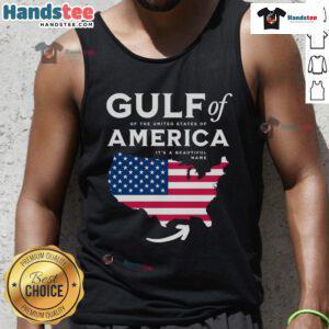 Awesome Gulf of USA tank top featuring the American flag, perfect for showcasing pride and style at the beach.