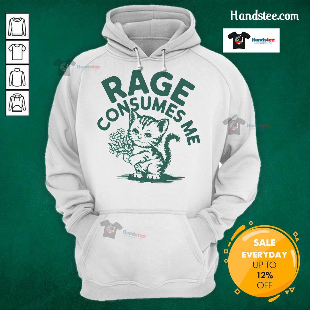 Funny rage consumes me cat hoodie featuring a playful cat graphic, perfect for cat lovers and humor enthusiasts.