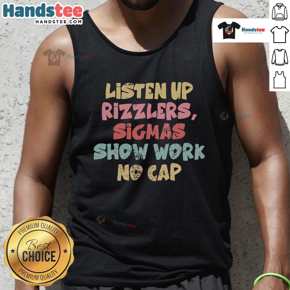 Funny teacher math show work tank top featuring vibrant graphics, perfect for Rizzlers who love humor in education.
