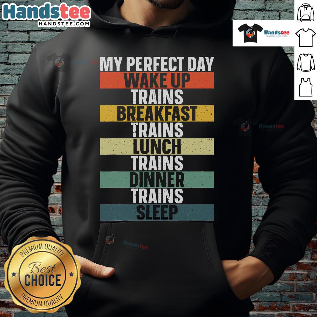 Alt Text: Funny train art hoodie showcasing a whimsical railroad vehicle design for train lovers.