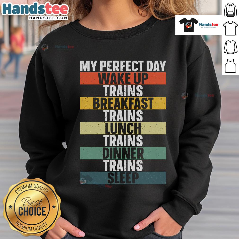 Funny train art sweatshirt featuring a colorful railroad vehicle, perfect for train lovers and cozy fashion enthusiasts.