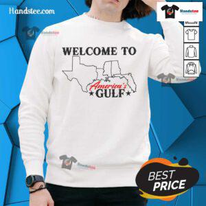 Funny Trump sweatshirt featuring a playful design celebrating President Trump and America's Gulf of Mexico.