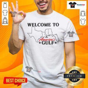 Funny Trump Americas Gulf Mexico T-Shirt featuring President Trump in a humorous design, perfect for political satire fans.