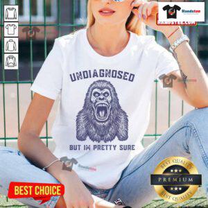Funny undiagnosed but I'm pretty sure gorilla ladies tee featuring a playful gorilla graphic on a casual shirt.