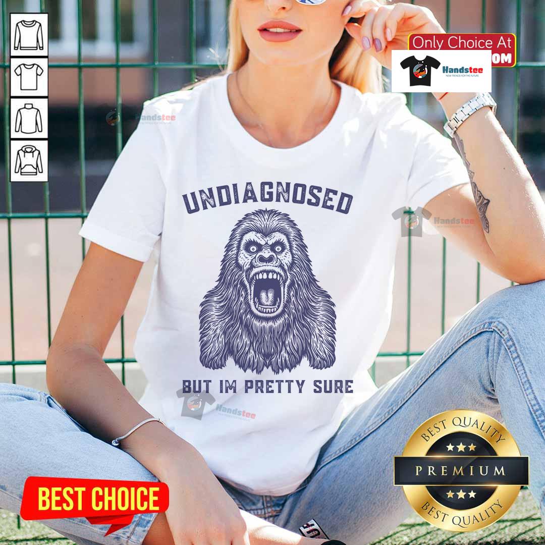 Funny undiagnosed but I'm pretty sure gorilla ladies tee featuring a playful gorilla graphic on a casual shirt.
