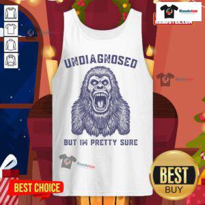 Funny undiagnosed but I'm pretty sure gorilla tank top featuring a playful gorilla graphic, perfect for casual wear.