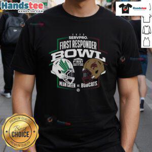 Good 2025 Servpro First Responder Bowl T-Shirt featuring North Texas vs Texas State logo and vibrant design.