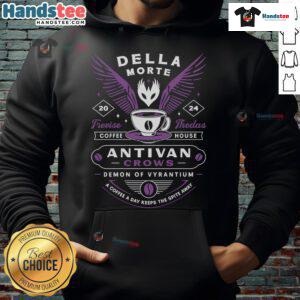 Good Antivan Crows Coffee Crest Hoodie featuring a stylish design, perfect for coffee lovers and fans of unique apparel.