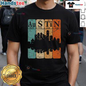 Good Austin Periodic Table Elements design featuring the Austin skyline on a retro T-shirt for city lovers.