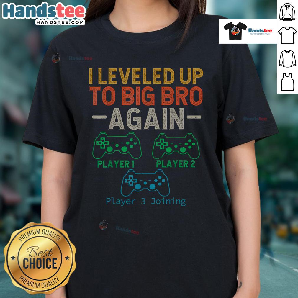 Alt Text: Good Big Funny Brother Est 2025 tee shirt design, perfect for leveling up your brother's style with humor.